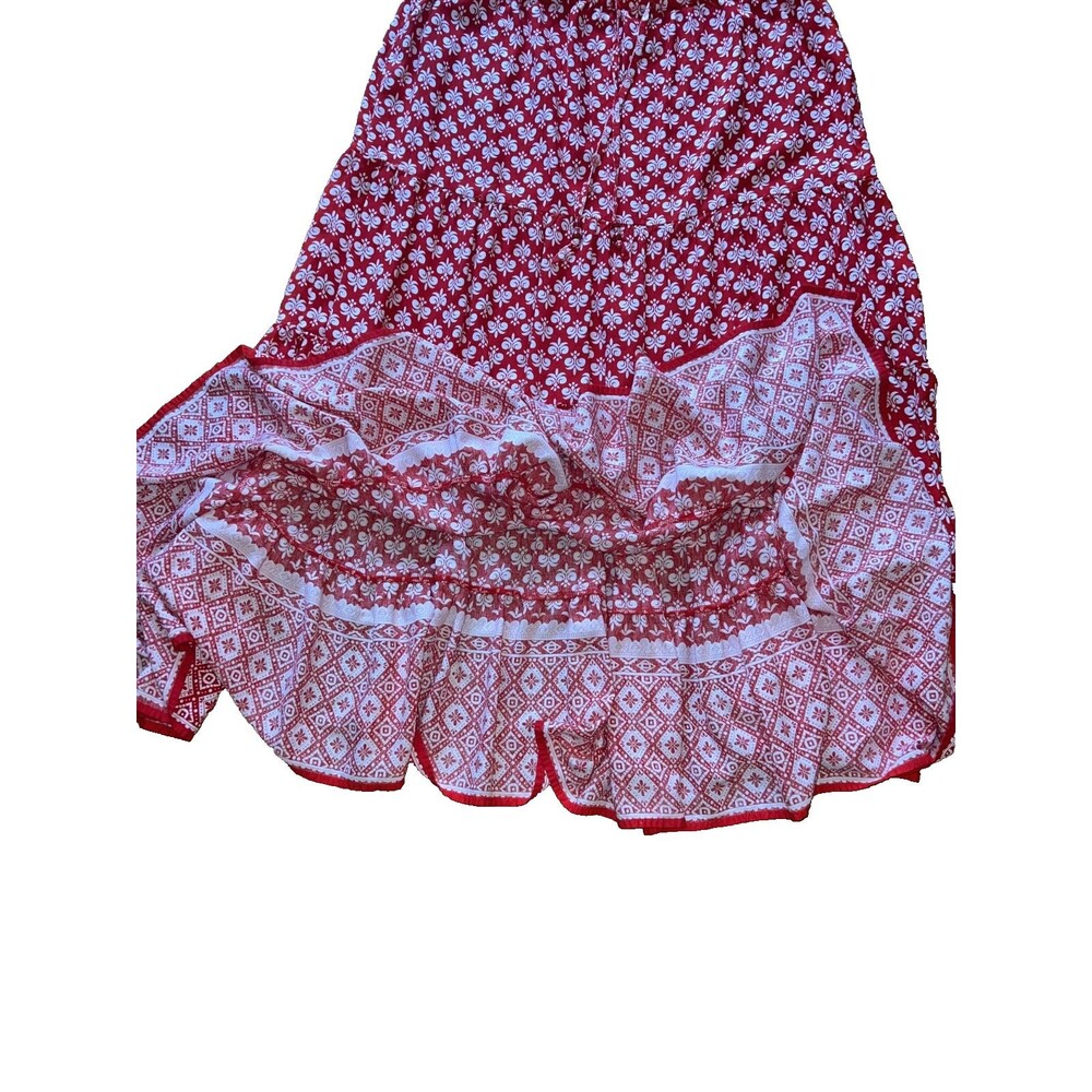 White Stag Skirt Women's M(8-10) Red/White Draw string Waist Cottagecore Boho - Picture 7 of 15